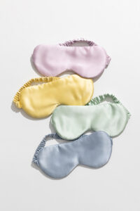 MANITO Eye Mask Renewal Subscription showcasing pastel silk eye masks in soft, soothing colors.