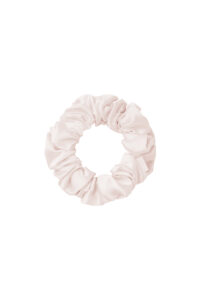 Sweet Garden Silk Hair Scrunchies Set-Three single scrunchie in Ballet Pink.