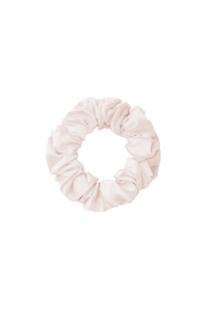 Sweet Garden Silk Hair Scrunchies Set-Three single scrunchie in Ballet Pink.
